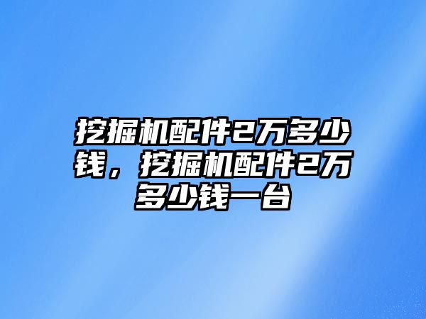 挖掘機配件2萬多少錢，挖掘機配件2萬多少錢一臺