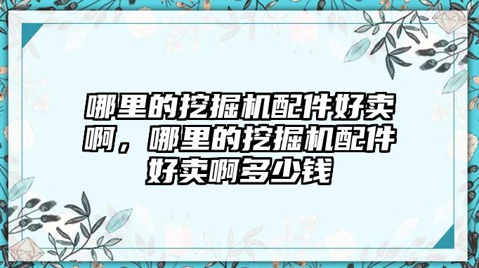 哪里的挖掘機(jī)配件好賣啊，哪里的挖掘機(jī)配件好賣啊多少錢