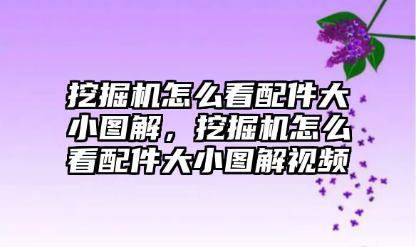 挖掘機怎么看配件大小圖解，挖掘機怎么看配件大小圖解視頻