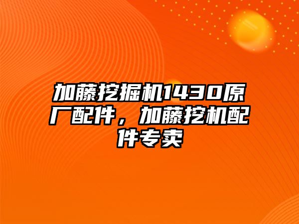 加藤挖掘機(jī)1430原廠配件，加藤挖機(jī)配件專賣