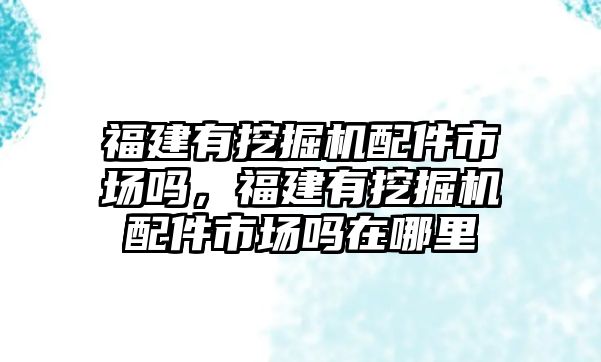 福建有挖掘機(jī)配件市場嗎，福建有挖掘機(jī)配件市場嗎在哪里