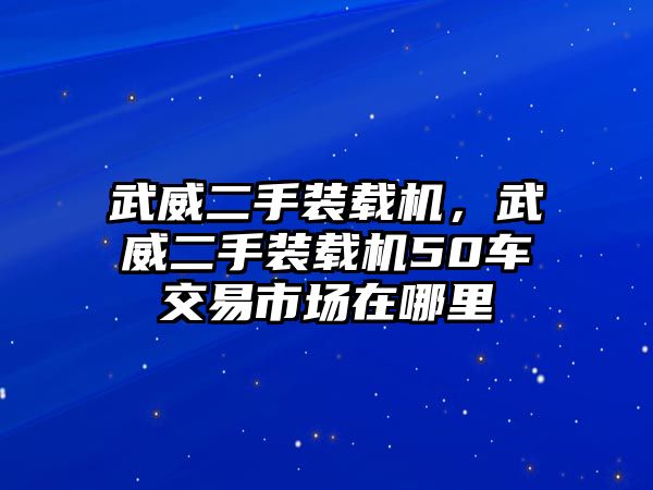 武威二手裝載機，武威二手裝載機50車交易市場在哪里