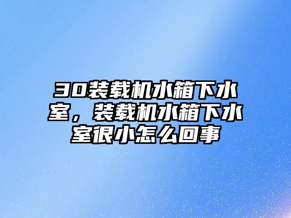 30裝載機(jī)水箱下水室，裝載機(jī)水箱下水室很小怎么回事