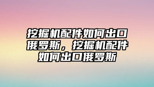 挖掘機配件如何出口俄羅斯，挖掘機配件如何出口俄羅斯