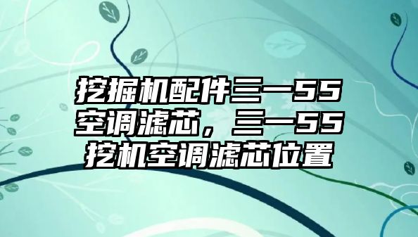 挖掘機配件三一55空調濾芯，三一55挖機空調濾芯位置