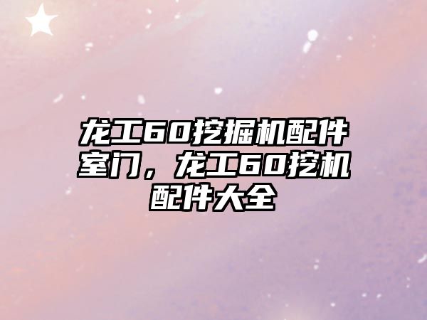 龍工60挖掘機(jī)配件室門(mén)，龍工60挖機(jī)配件大全