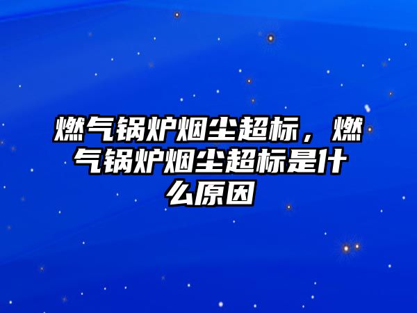 燃?xì)忮仩t煙塵超標(biāo)，燃?xì)忮仩t煙塵超標(biāo)是什么原因