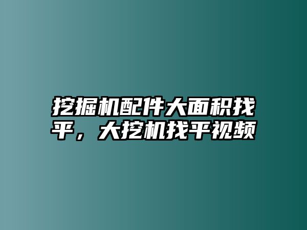 挖掘機(jī)配件大面積找平，大挖機(jī)找平視頻