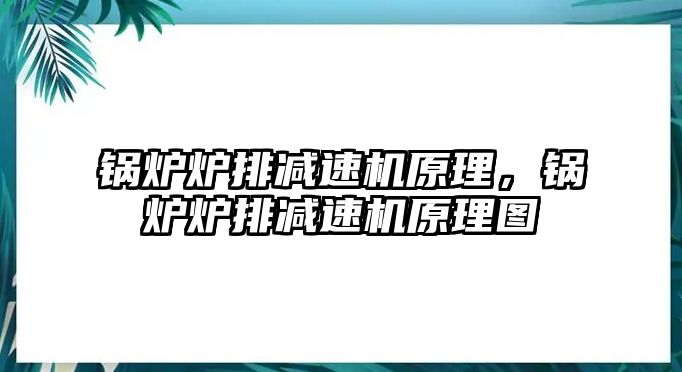 鍋爐爐排減速機原理，鍋爐爐排減速機原理圖