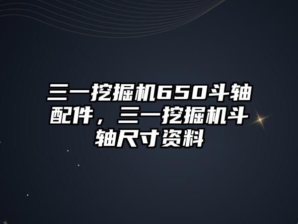 三一挖掘機650斗軸配件，三一挖掘機斗軸尺寸資料