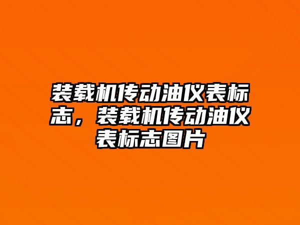 裝載機傳動油儀表標志，裝載機傳動油儀表標志圖片