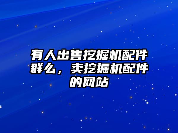 有人出售挖掘機(jī)配件群么，賣挖掘機(jī)配件的網(wǎng)站