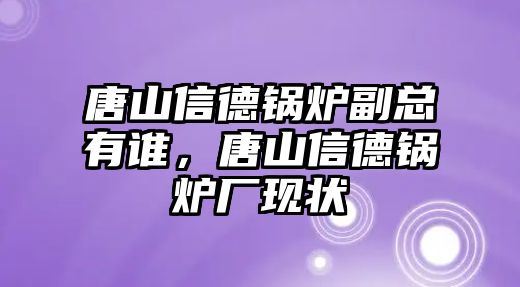 唐山信德鍋爐副總有誰，唐山信德鍋爐廠現(xiàn)狀