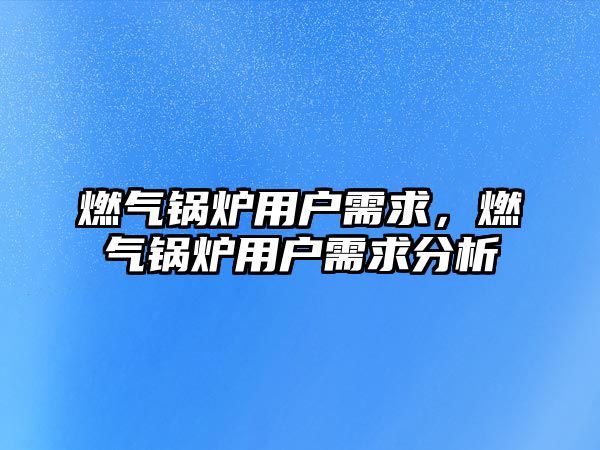 燃?xì)忮仩t用戶需求，燃?xì)忮仩t用戶需求分析