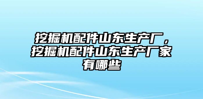 挖掘機配件山東生產(chǎn)廠，挖掘機配件山東生產(chǎn)廠家有哪些