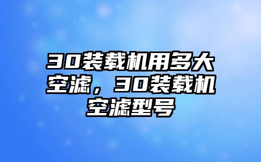 30裝載機(jī)用多大空濾，30裝載機(jī)空濾型號