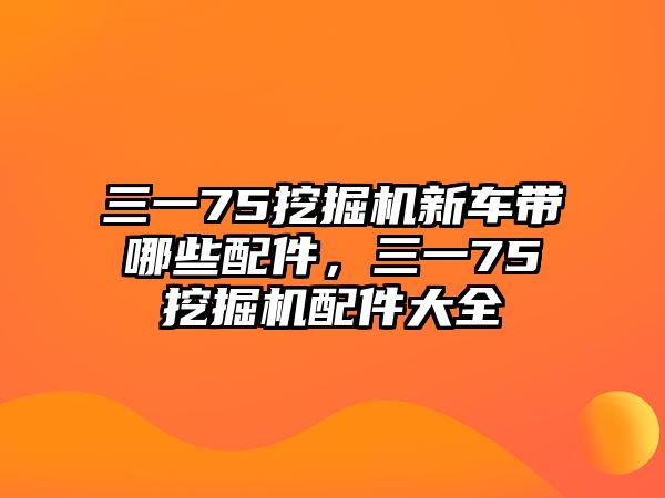 三一75挖掘機(jī)新車帶哪些配件，三一75挖掘機(jī)配件大全