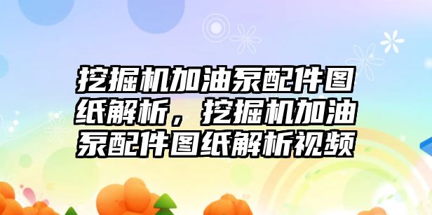 挖掘機(jī)加油泵配件圖紙解析，挖掘機(jī)加油泵配件圖紙解析視頻