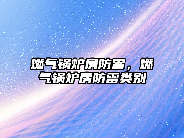 燃?xì)忮仩t房防雷，燃?xì)忮仩t房防雷類別