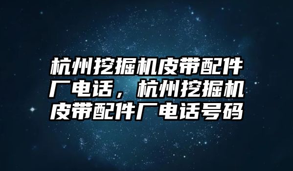 杭州挖掘機(jī)皮帶配件廠電話，杭州挖掘機(jī)皮帶配件廠電話號(hào)碼