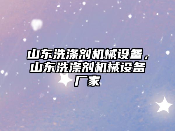 山東洗滌劑機(jī)械設(shè)備，山東洗滌劑機(jī)械設(shè)備廠家