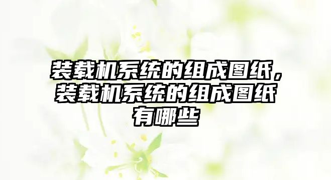 裝載機系統(tǒng)的組成圖紙，裝載機系統(tǒng)的組成圖紙有哪些