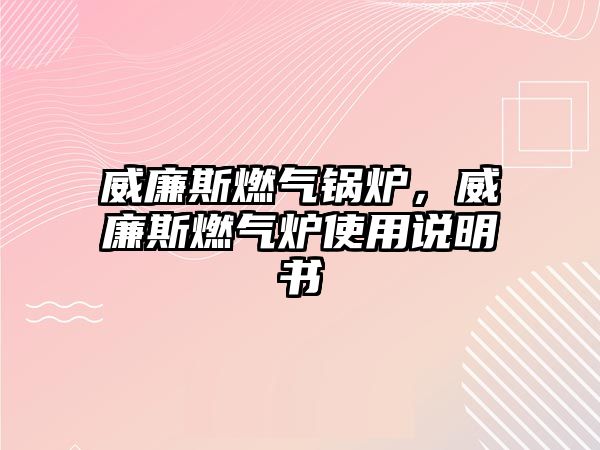 威廉斯燃?xì)忮仩t，威廉斯燃?xì)鉅t使用說明書