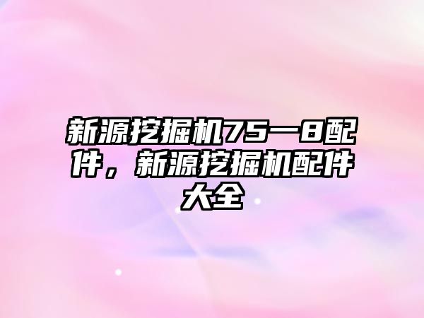 新源挖掘機(jī)75一8配件，新源挖掘機(jī)配件大全