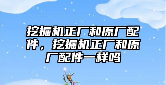 挖掘機正廠和原廠配件，挖掘機正廠和原廠配件一樣嗎