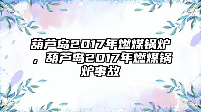 葫蘆島2017年燃煤鍋爐，葫蘆島2017年燃煤鍋爐事故