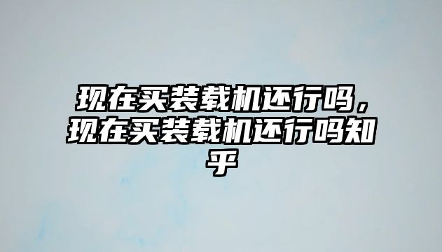 現(xiàn)在買(mǎi)裝載機(jī)還行嗎，現(xiàn)在買(mǎi)裝載機(jī)還行嗎知乎