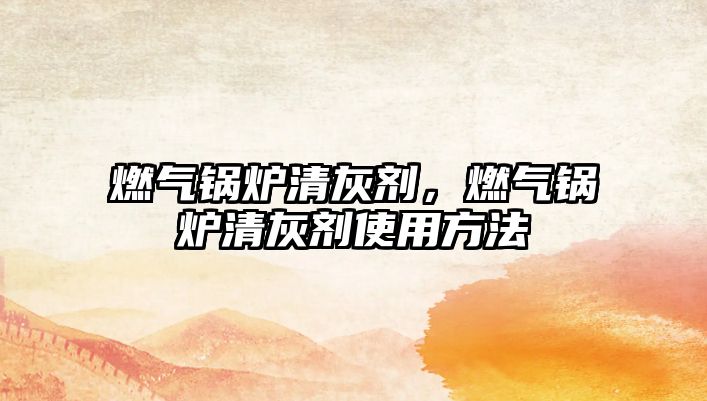 燃?xì)忮仩t清灰劑，燃?xì)忮仩t清灰劑使用方法