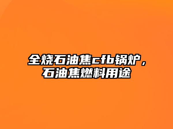 全燒石油焦cfb鍋爐，石油焦燃料用途