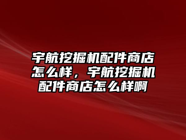 宇航挖掘機配件商店怎么樣，宇航挖掘機配件商店怎么樣啊