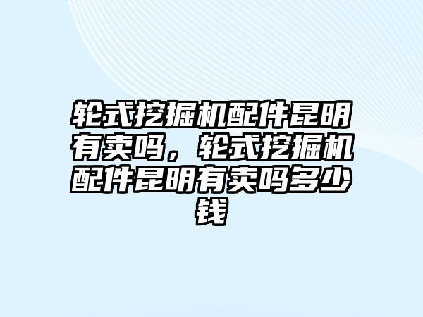 輪式挖掘機(jī)配件昆明有賣嗎，輪式挖掘機(jī)配件昆明有賣嗎多少錢