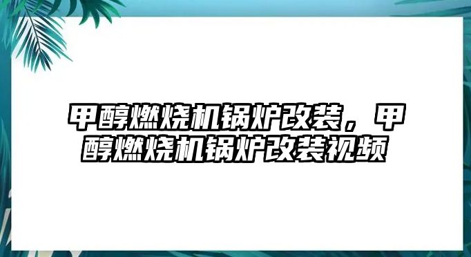 甲醇燃燒機鍋爐改裝，甲醇燃燒機鍋爐改裝視頻