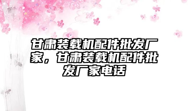 甘肅裝載機配件批發(fā)廠家，甘肅裝載機配件批發(fā)廠家電話