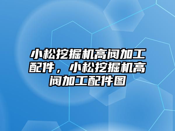 小松挖掘機高閥加工配件，小松挖掘機高閥加工配件圖