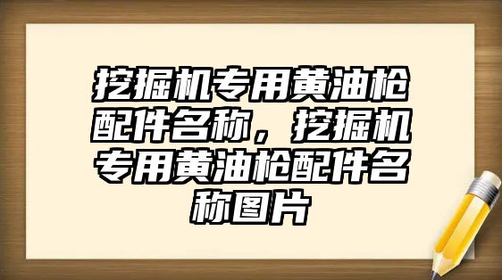 挖掘機專用黃油槍配件名稱，挖掘機專用黃油槍配件名稱圖片