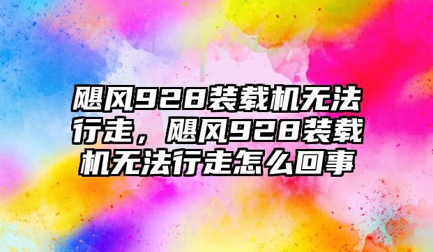 颶風(fēng)928裝載機(jī)無法行走，颶風(fēng)928裝載機(jī)無法行走怎么回事