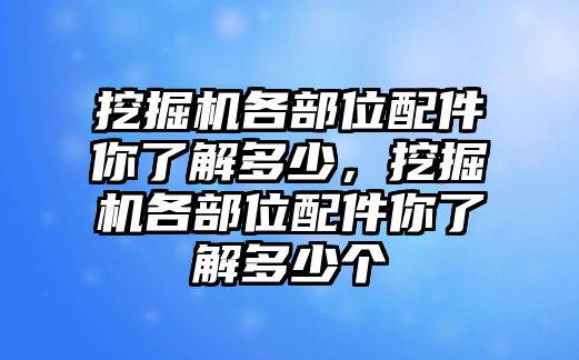 挖掘機各部位配件你了解多少，挖掘機各部位配件你了解多少個