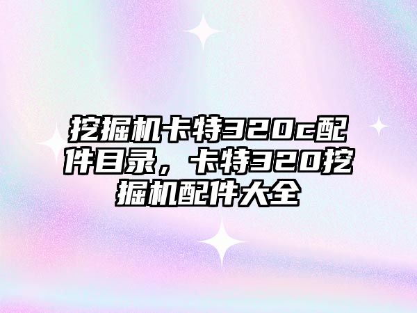 挖掘機卡特320c配件目錄，卡特320挖掘機配件大全