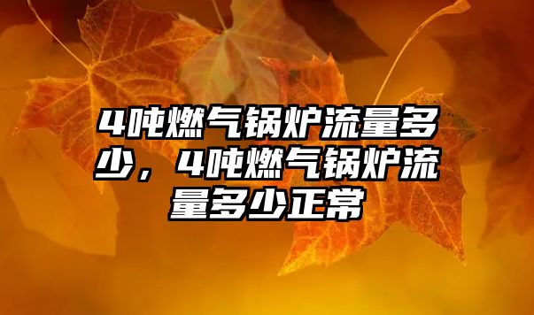 4噸燃?xì)忮仩t流量多少，4噸燃?xì)忮仩t流量多少正常