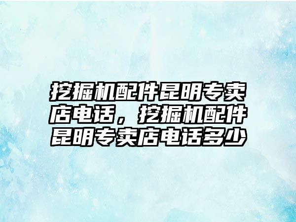 挖掘機配件昆明專賣店電話，挖掘機配件昆明專賣店電話多少