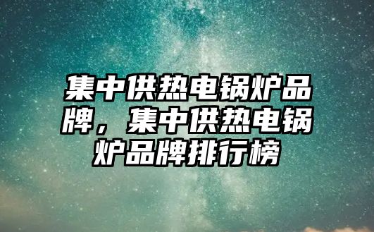 集中供熱電鍋爐品牌，集中供熱電鍋爐品牌排行榜