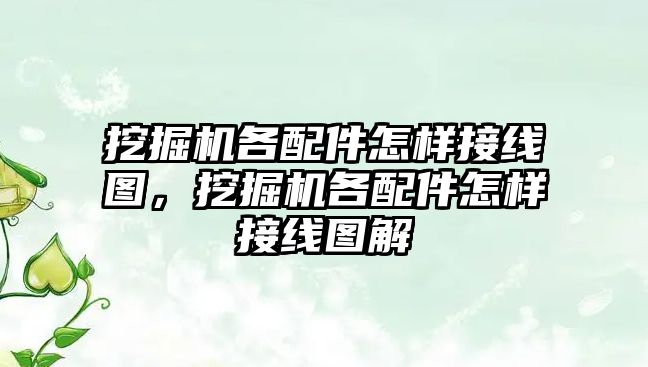 挖掘機各配件怎樣接線圖，挖掘機各配件怎樣接線圖解