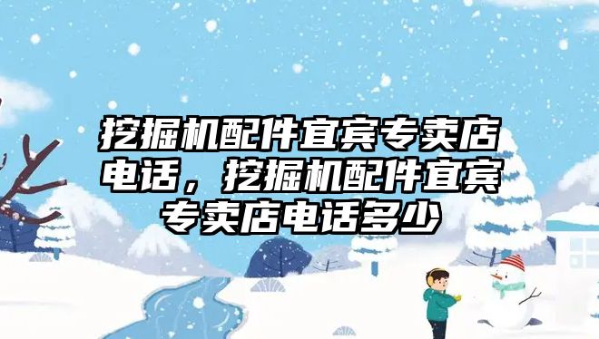 挖掘機配件宜賓專賣店電話，挖掘機配件宜賓專賣店電話多少