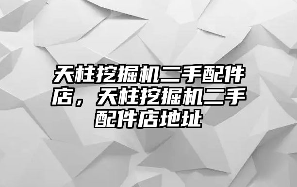 天柱挖掘機二手配件店，天柱挖掘機二手配件店地址