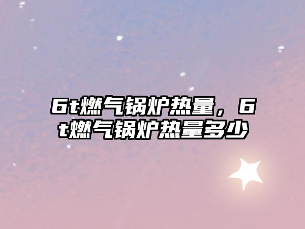 6t燃?xì)忮仩t熱量，6t燃?xì)忮仩t熱量多少