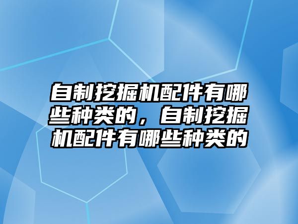 自制挖掘機配件有哪些種類的，自制挖掘機配件有哪些種類的